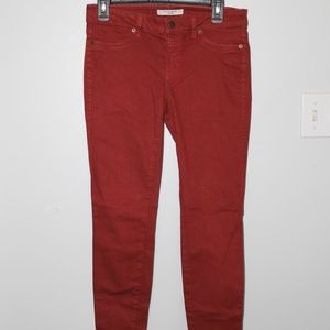 Rich & Skinny women's stretch twin jeans pants sz 28x30 Rust color slim #005